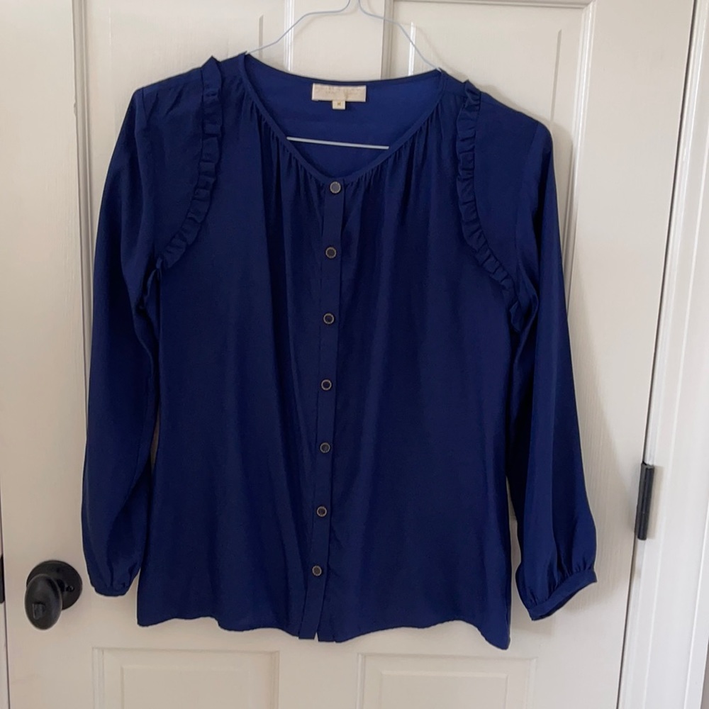 Britt Ryan Blouse with ruffle detail Size: Medium